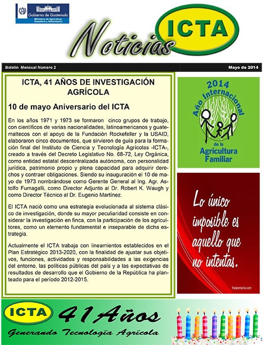 boletin ICTA mayo 2014